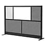 Luxor Workflow Series 5-Panel Freestanding Modular Room Divider System Starter Wall with Whiteboard, 48"H x 70"W, Black/Gray~#|#~5E465D3D-CDDA-4F64-A39B37240FF05096_sc7