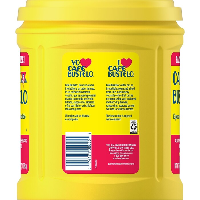 サルダナパルスミイロタテハ f.belsazar Café Bustelo Espresso Ground Coffee, Dark Roast, 36 oz