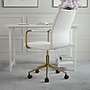 Martha Stewart Taytum Faux Leather Swivel Office Chair, White (CH142370WHGLD)~#|#~5E542EDD-A97C-419A-AACB157E7A52682F_sc7