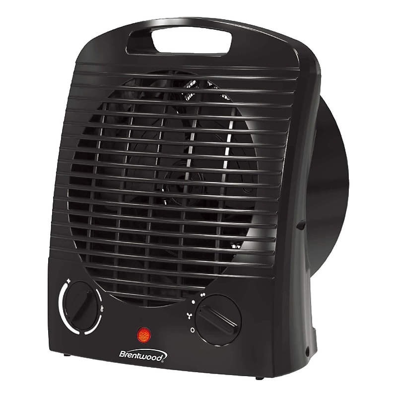 Brentwood 1500-Watt 5000 BTU Portable Ceramic Electric Heater and Fan, Black (H-F306BK) image 1
