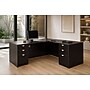 Boss Office Products 66" L-Shaped Desk with 2 File Pedestals, Mocha (GROUPA21-MOC)~#|#~5E55F2BA-EDAF-4403-A3ABE105781E6D5A_sc7