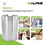 Alpine Industries Stainless Steel Trash Can with Open Lid, 50 Gallon, Silver (ALP475-50)~#|#~5E56D8C8-D9F8-4C73-AF065930C5064718_sc7
