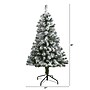 Nearly Natural Flocked West Virginia Fir Artificial Christmas Tree, 4' (T1732)~#|#~5E57A4EB-B362-4864-9C379DCBF08C0777_sc7