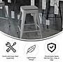 Flash Furniture Cierra Industrial Metal Counter Height Stools without Back, Silver/Gray, 4-Pieces/Pack (4ET32024SVRPL2G)~#|#~5E5C358E-8687-4057-BBC54516D60555C1_sc7