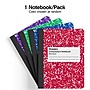 Staples 1-Subject Composition Notebook, 7.5" x 9.75", Wide Ruled, 100 Sheets, Color chosen at random (ST55077C)~#|#~5E602289-D614-4D46-A0B9846D1467E299_sc7
