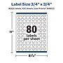 Avery Waterproof Heart Shaped Laser/Inkjet Multipurpose Labels, 0.75" x 0.75", White, 8000/Box (94601)~#|#~5E603C9D-F2A9-439A-A35DB8B49D71C74C_sc7