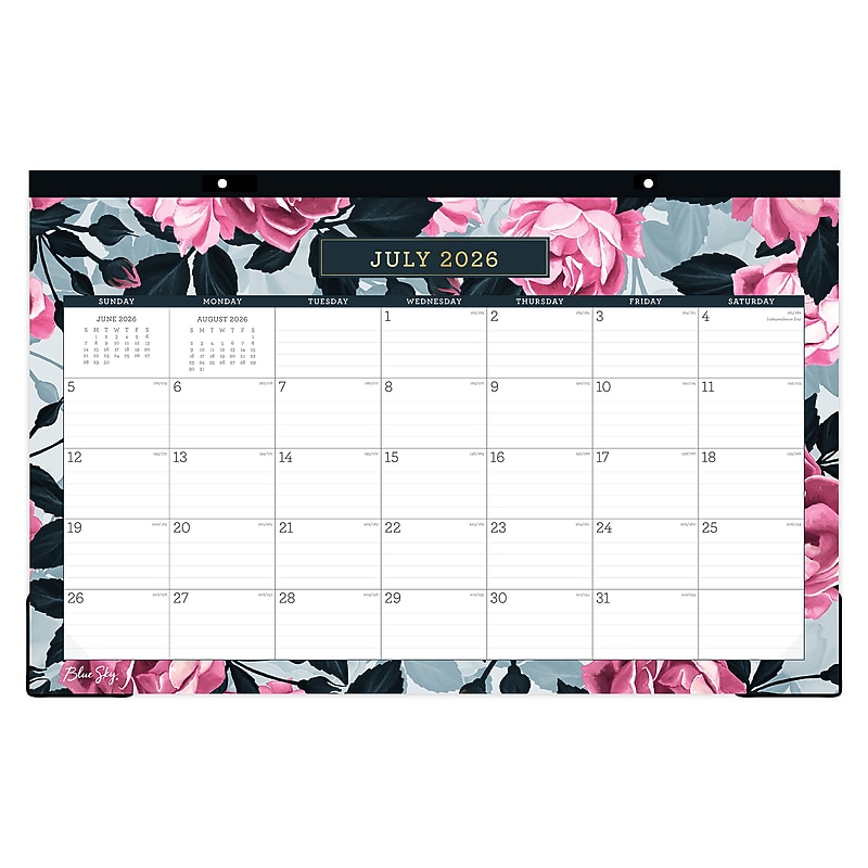 2026-2027 Blue Sky Roosevelt 11" x 17" Academic Monthly Wall Calendar, Assorted Colors (156553-A27) image 1