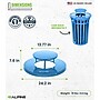 Alpine Industries Metal Commercial Outdoor Rain Bonnet Lid for 38-Gallon Recycling Receptacle, Blue (479-38-A-BLU)~#|#~5E60B9F3-9472-4488-A1CFF36E73A5EA26_sc7