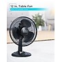 Black & Decker 12" Oscillating Desk Fan, 3-Speed, Black (BFDT12SB)~#|#~5E612AE2-0F49-481A-A3FB5D2CA366D483_sc7