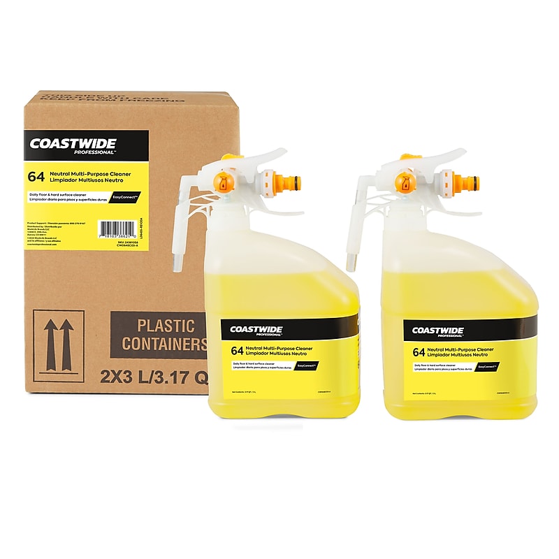 Coastwide Professional Multi-Purpose Neutral Cleaner 64 Concentrate for EasyConnect, 3L, 2/Carton (CW6405EC-A) image 1
