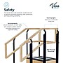 Viva Comfort Wood Physical Therapy Non-Slip 30" One-Sided Staircase with Safety Handles, 500 lb Capacity, Oak (ADIME906-03-30)~#|#~5E780D47-8C61-40B4-B718645292457423_sc7