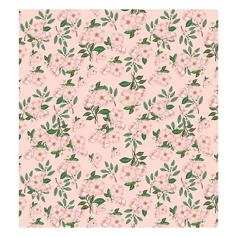 Blue Sky Letterpress 1-1/4" 3-Ring Binder, Camellia Orchid (155604) image 1