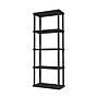 Iris 5-Shelf Plastic Shelving Unit, 63.6" x 23.9" x 11.8", Black (140039)~#|#~5E807672-A9E9-4756-9245B2DFB0FC8DF0_sc7