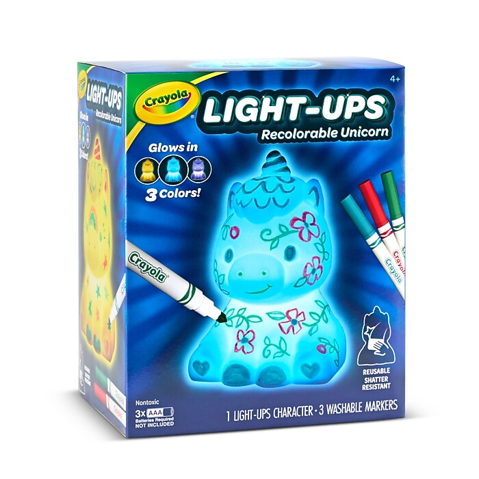 Crayola Unicorn Light Ups, 4 Pieces/Pack (74-7633) | Staples