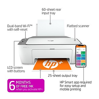 HP DeskJet 2755e Wireless Color All-In-One Inkjet Printer (26K67A)