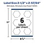 Avery Laser/Inkjet Multipurpose Labels, 2.9" x ", Glossy Clear, 600/Box (94121)~#|#~5E91EFA2-3675-41E4-B362938B4B231762_sc7