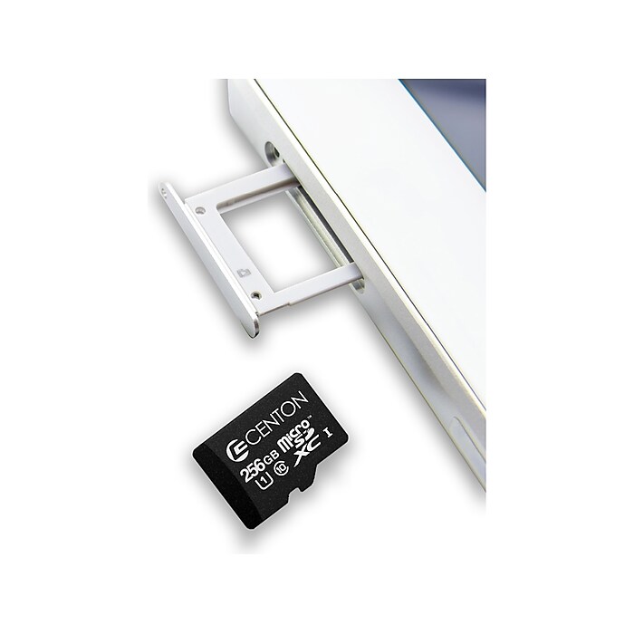 Centon 256GB microSDXC Memory Card with Adapter, Class 10, UHS-I