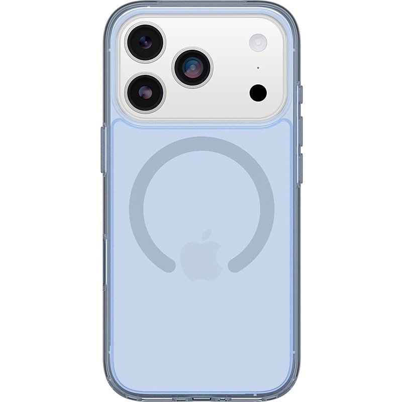 OtterBox Symmetry Series Clear MagSafe Phone Case for Apple iPhone 17 Pro, Shock Absorbing, Blue Bliss (77-98848) image 1
