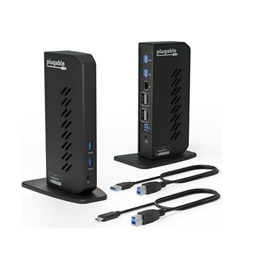 Plugable USB 3 & USBC Dual 4K Display Docking Station with Displayport