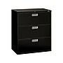 HON Brigade 600 Series 3-Drawer Lateral File Cabinet, Locking, Letter/Legal, Black, 36"W (H683.L.P)~#|#~5E981B5B-65AF-4CB2-9B7621262EB976D3_sc7