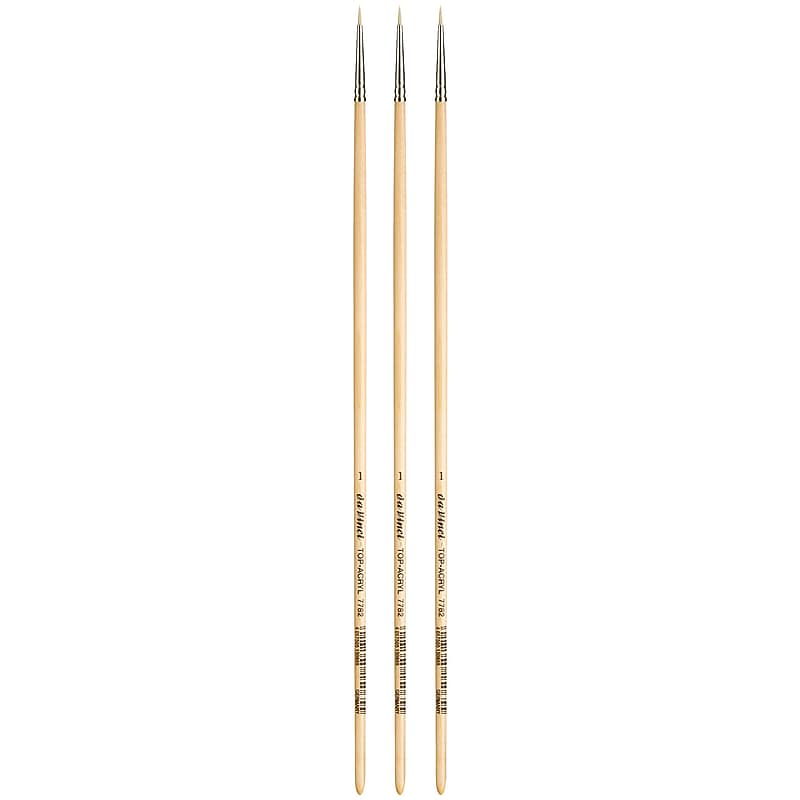 da Vinci TOP-ACRYL Oil and Acrylic Synthetic Bristle, Round Brush, 3/Bundle (DVXVA77821-3) image 1