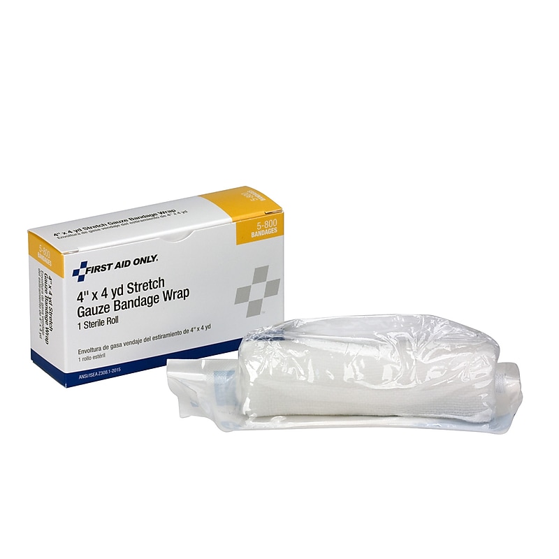 First Aid Only 4" Sterile Stretch Gauze Bandage (5-800) image 1