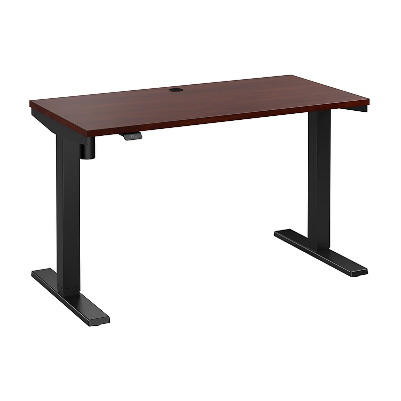 Bush Business Furniture Move 40 Series 48"W Electric Adjustable Standing Desk, Hansen Cherry/Black (M4S4824HCBK) image 1