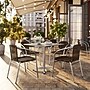 Flash Furniture Lila Indoor-Outdoor 31.5'' Square Table Set with 4 Rattan Chairs, Dark Brown (TLH32SQ020CHR4)~#|#~5EA4E4B0-32DF-45EE-A0A1A157E9A41053_sc7
