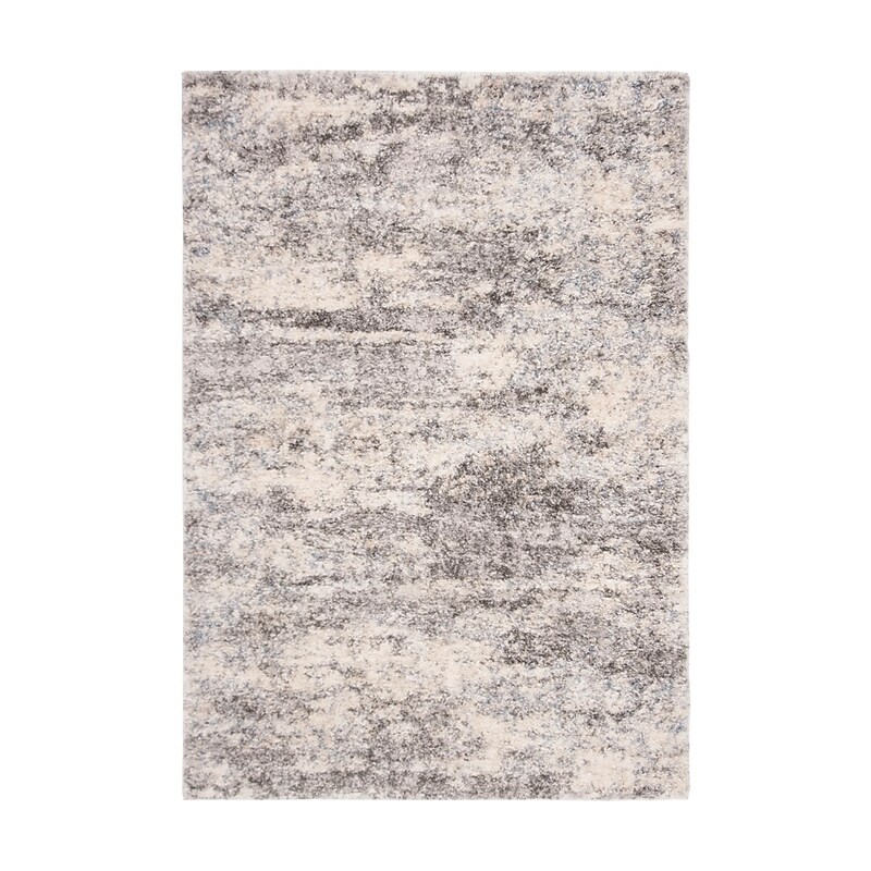 Safavieh Berber Shag Collection 5'-3" x 7'-6" Rectangle Indoor Area Rug, Machine Made, Grey Blue/Cream (BER219G-5) image 1