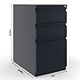 Staples 3-Drawer Mobile Vertical File Cabinet, Letter Size, Lockable, 27.75"H x 15"W x 23"D, Black (ST60428-CC)~#|#~5EAA3DB6-3E38-4DC5-8504C16BB0FD4D19_sc7