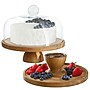 MegaChef Acacia Wood Cake Stand, Wood (935122132M)~#|#~5EAF7315-0E52-445D-B93B9FDCCF79A56D_sc7