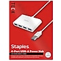 Staples TECH 4-Port USB 3.0 Hub, White (ST62380)~#|#~5EB0F599-C678-4F13-9B36DFFD1843A4DE_sc7