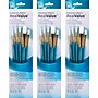 Princeton RealValue Mixed Media Synthetic Taklon Variety Brush Set, Assorted, Blue, 5/Set, 3 Sets/Bundle (PBXPR9174-3)~#|#~5EB52877-2D4B-403E-82A2364CB8918E7B_sc7