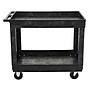 Rubbermaid 2-Shelf Plastic/Poly Mobile Utility Cart with Swivel Wheels, Black (FG9T6700BLA)~#|#~5EB87C7E-C78C-40CB-8D1269A58CB9BF1A_sc7