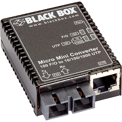 Black Box Micro Mini Fast Ethernet Media Converter, 10/100/1000 Copper to 100‑Mbps Multimode Fiber (LMC402A) Simolary simolary.com 6