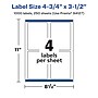 Avery Laser/Inkjet Multipurpose Labels, 3.5"  x 4.75", Matte White, 1000/Box (94127)~#|#~5EBBFBF3-FB33-4B97-A42A2C181FCB8A1D_sc7