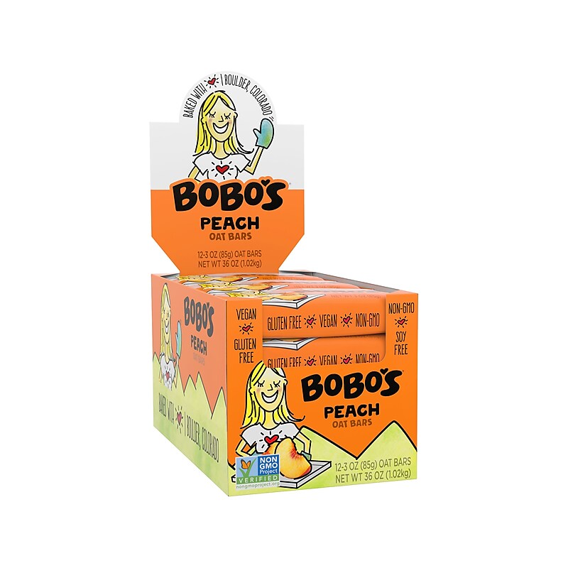Bobo's Gluten-Free Peach Oat Bar, 36 oz., 12 Bars/Box (111-D) image 1