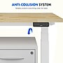 FlexiSpot E7 Commercial 55''W Electric Rectangular Adjustable Standing Desk, Rubber Wood/White (E7WCOM5528-RW)~#|#~5EC769E8-2E50-437A-A20C22B5D576F83C_sc7