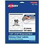 Avery Laser/Inkjet Multipurpose Labels, 3.5" x ", Glossy Clear, 250/Pack (94122)~#|#~5ECB55AD-5515-4696-BBA0371EF3E0A3CD_sc7