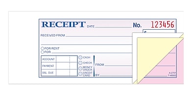thumbnail image 2 of Bazic Cash & Rent Receipt Book – 50 Two-Part Sets, #5074 2 of 6