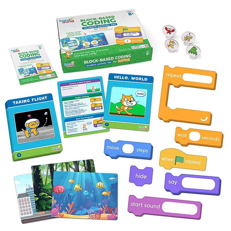 hand2mind Block-Based Coding Student Activity Set for Scratch (97378) image 1