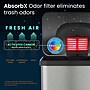halo AirStep Stainless Steel Rectangular Step Pedal Trash Can with AbsorbX Odor Control System, 13 Gal., Silver (TR13SS)~#|#~5EE24E63-1D09-4CC2-9647A49A2E1388C2_sc7
