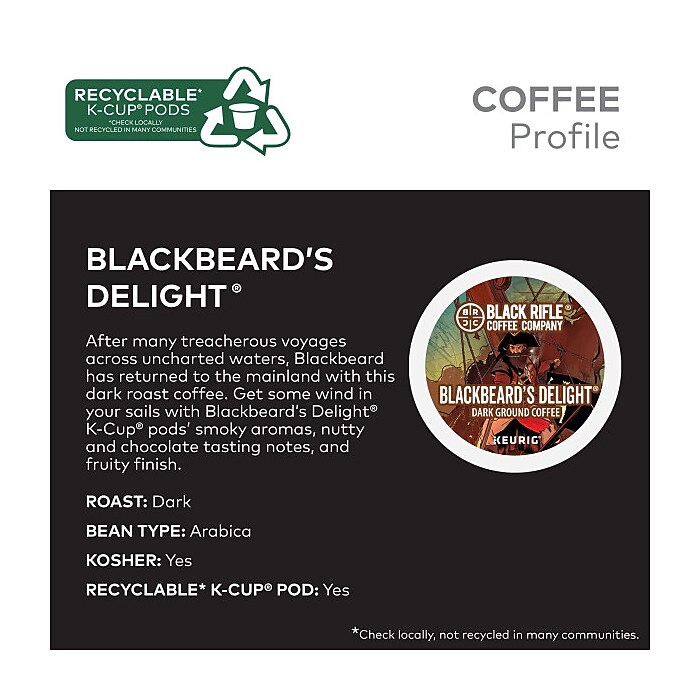 Black Rifle Coffee Company Blackbeard's Delight Coffee Keurig K