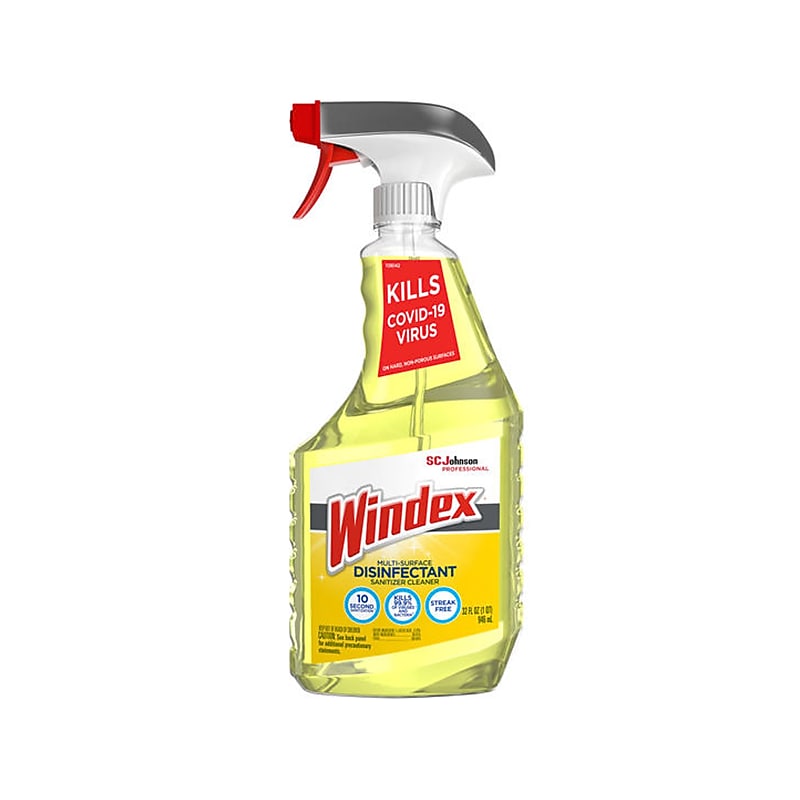 SC Johnson Windex Disinfecting Multi-Surface Sanitizer Cleaner, Citrus Scent, 32 Oz. (322369) image 1