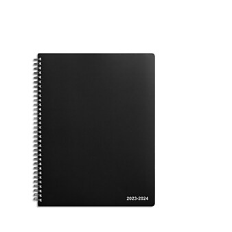 2023-2024 Staples 8" x 11" Academic Weekly & Monthly Appointment Book, Black (ST25499-23)