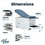 Viva Comfort Adjustable Exam Table with Stirrups & Storage, 500 lbs. Capacity, Blue (ADI996-09-SSU2-BLU-MK)~#|#~5EEF8900-1CC6-4338-B52F5C4AAEB31F72_sc7