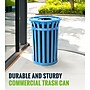Alpine Industries Metal Commercial Outdoor Recycling Receptacle, 38 Gallon, Black/Blue (479-38-BLU)~#|#~5EEF90FF-F8BC-4359-8F45BABA92371835_sc7
