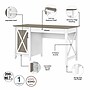 Bush Furniture Key West 54"W Computer Desk with Keyboard Tray and Storage, Shiplap Gray/Pure White (KWD154G2W-03)~#|#~5EF3E51C-11AB-49B3-9EC2338B61A24926_sc7