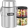 Thermos King Big Boss Stainless Steel Insulated Food Jar, 2-Compartment, Stainless, 47 oz. (EASK3030MSTRI4)~#|#~5EF43021-466B-45C8-B0CDDFE5C965E67E_sc7