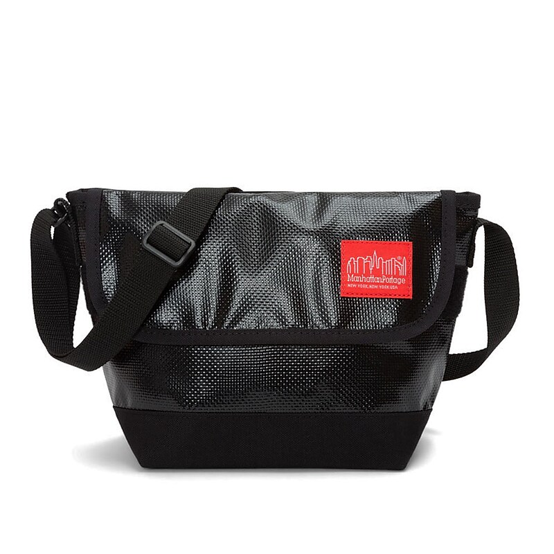 Manhattan Portage Vinyl Messenger Bag (1603-VL-2 BLK) image 1